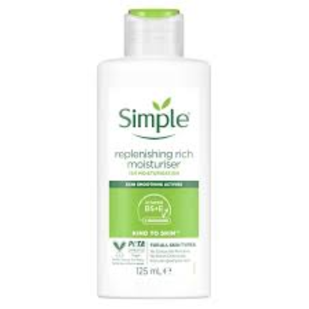 SIMPLE KIND TO SKIN REPLENISHING R/MOISTURISER 125ML